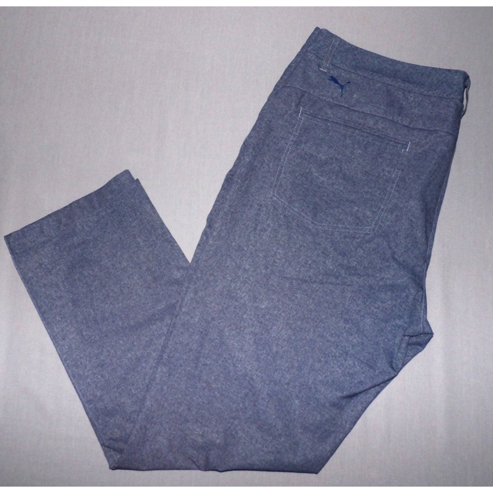 PUMA Blue 100% Polyester Performance Chino Golf Pants Men's 36 X 30